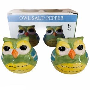 Burton & Burton Owl Ceramic Salt & Pepper Shakers
